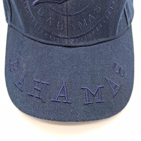 Bahamas Navy Blue Strapback Baseball Cap Embroidered Logo Unisex Dad Trucker Hat - Picture 7 of 10